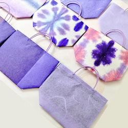 紫（パープル系）和紙のミニ紙袋 12枚セット おまけ付き 13枚目の画像