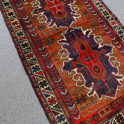 140x84cm トライバルラグ ヴィンテージラグ 手織り ペルシャ絨毯 7枚目の画像