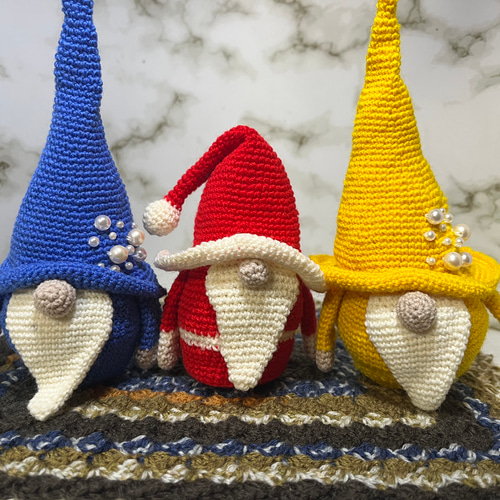 編みぐるみ小人 黄色 あみぐるみ みさぴー 通販 17026186｜Creema