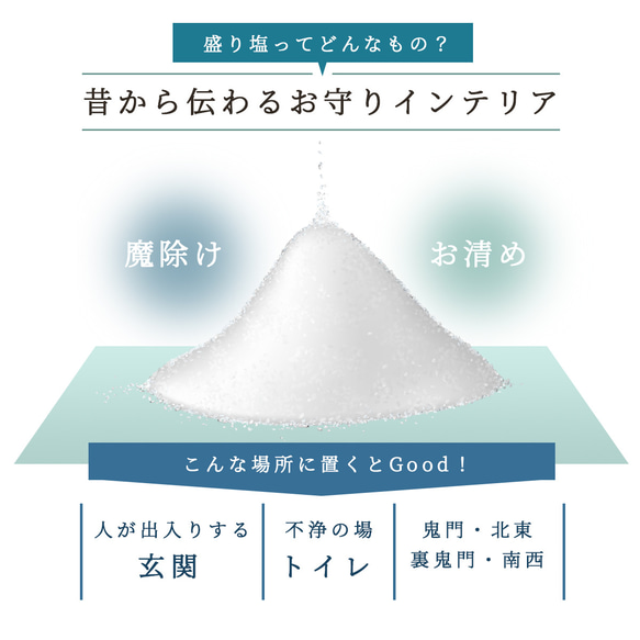 アクアマリン！美しい海の色３月の誕生石　6.5cm サイズ◆交換不要 盛り塩 3枚目の画像