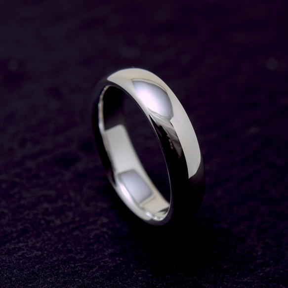 Sleek Ring / 5mm Silver ring サイズオーダー制作/ 受注製作シルバーリング　鏡面甲丸形状 2枚目の画像