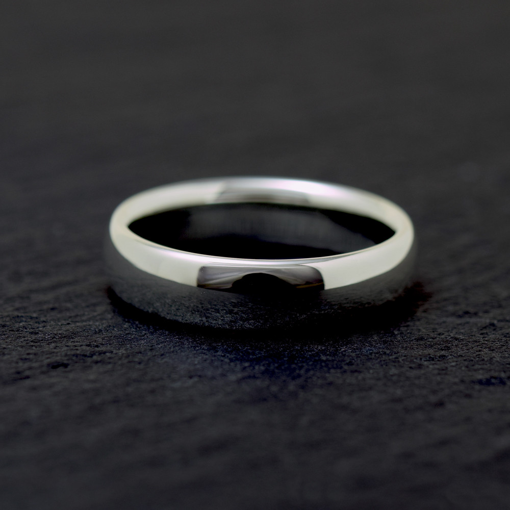 Sleek Ring / 5mm Silver ring サイズオーダー制作/ 受注製作シルバーリング　鏡面甲丸形状