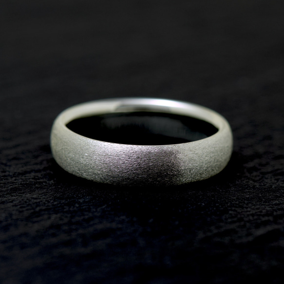 Sleek Ring / 5mm Silver ring サイズオーダー制作/ 受注製作シルバー　ダイヤポイント甲丸形状 2枚目の画像