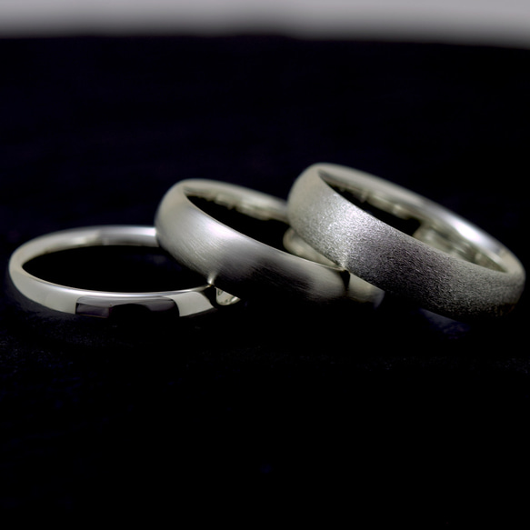Sleek Ring / 5mm Silver ring サイズオーダー制作/ 受注製作シルバー　ダイヤポイント甲丸形状 4枚目の画像