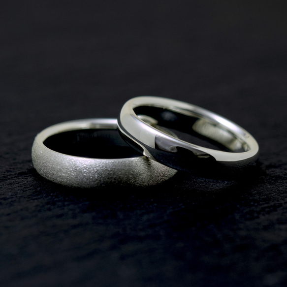 Sleek Ring / 4mm Silver ring サイズオーダー制作/ 受注製作シルバーリング　鏡面甲丸形状 3枚目の画像