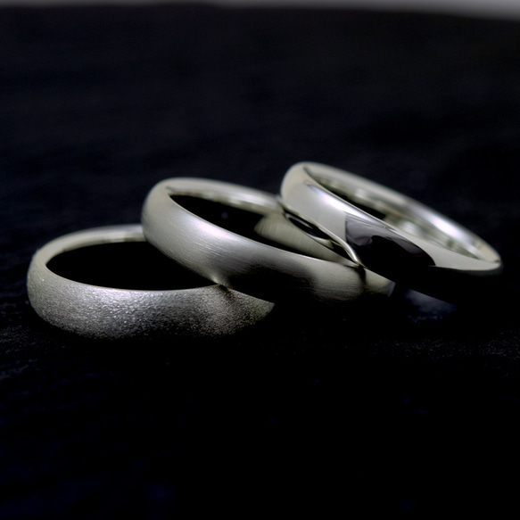Sleek Ring / 4mm Silver ring サイズオーダー制作/ 受注製作シルバーリング　鏡面甲丸形状 4枚目の画像