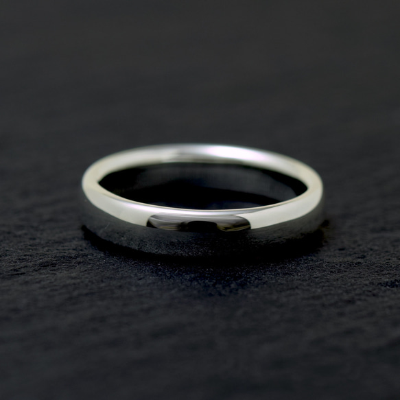 Sleek Ring / 4mm Silver ring サイズオーダー制作/ 受注製作シルバーリング　鏡面甲丸形状 1枚目の画像