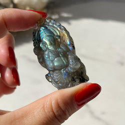 ガネーシャ【ラブラドライト】レインボーシラー（22.5g）鉱物 天然石 6枚目の画像