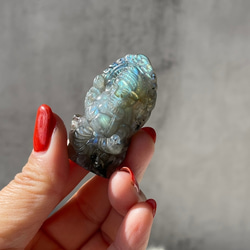 ガネーシャ【ラブラドライト】レインボーシラー（22.5g）鉱物 天然石 7枚目の画像