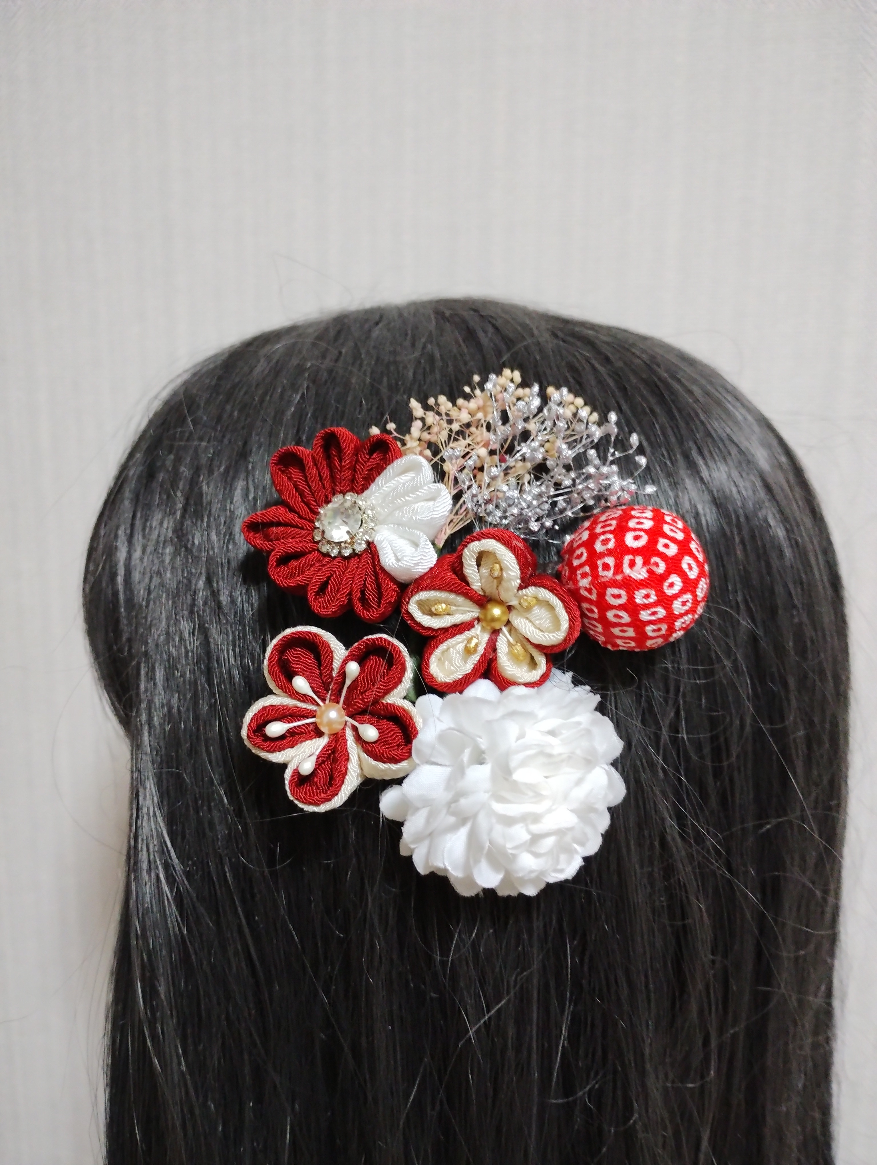 髪飾り　髪飾りえんじ　成人式髪飾り　卒業式髪飾り　七五三髪飾り　つまみ細工髪飾り　振袖髪飾り