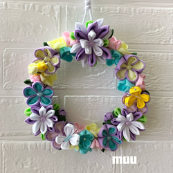 つまみ細工リース ＊春フラワーリース 桜＊ リース muu 通販 17307232