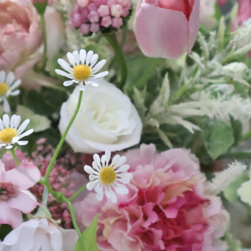 ピンクチューリップブーケ ウェディングブーケ ブートニアセット