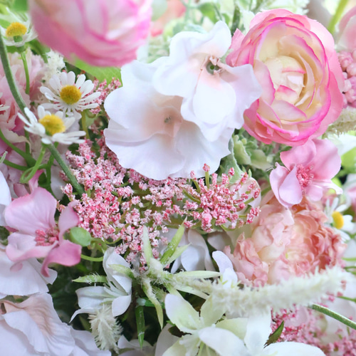 ピンクチューリップブーケ ウェディングブーケ ブートニアセット