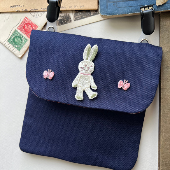 ちょうちょ【ピンク】2個セット /アイロンワッペン/刺繍 5枚目の画像