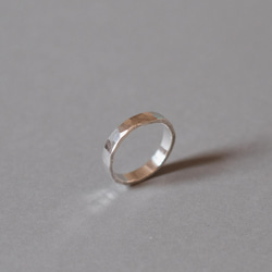 芋槌で打った銀の指輪 / 3mm / 指輪 シンプル 槌目 シルバー silver925 ピンキーリング ペアリング ギ 6枚目の画像