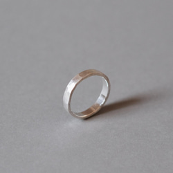芋槌で打った銀の指輪 / 3mm / 指輪 シンプル 槌目 シルバー silver925 ピンキーリング ペアリング ギ 2枚目の画像