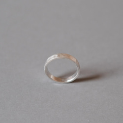 芋槌で打った銀の指輪 / 3mm / 指輪 シンプル 槌目 シルバー silver925 ピンキーリング ペアリング ギ 4枚目の画像