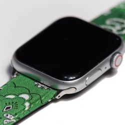 アップルウォッチバンド Apple Watch バンド オリジナルデザイン 手縫い製作 青 高級天然素材 本革 5枚目の画像