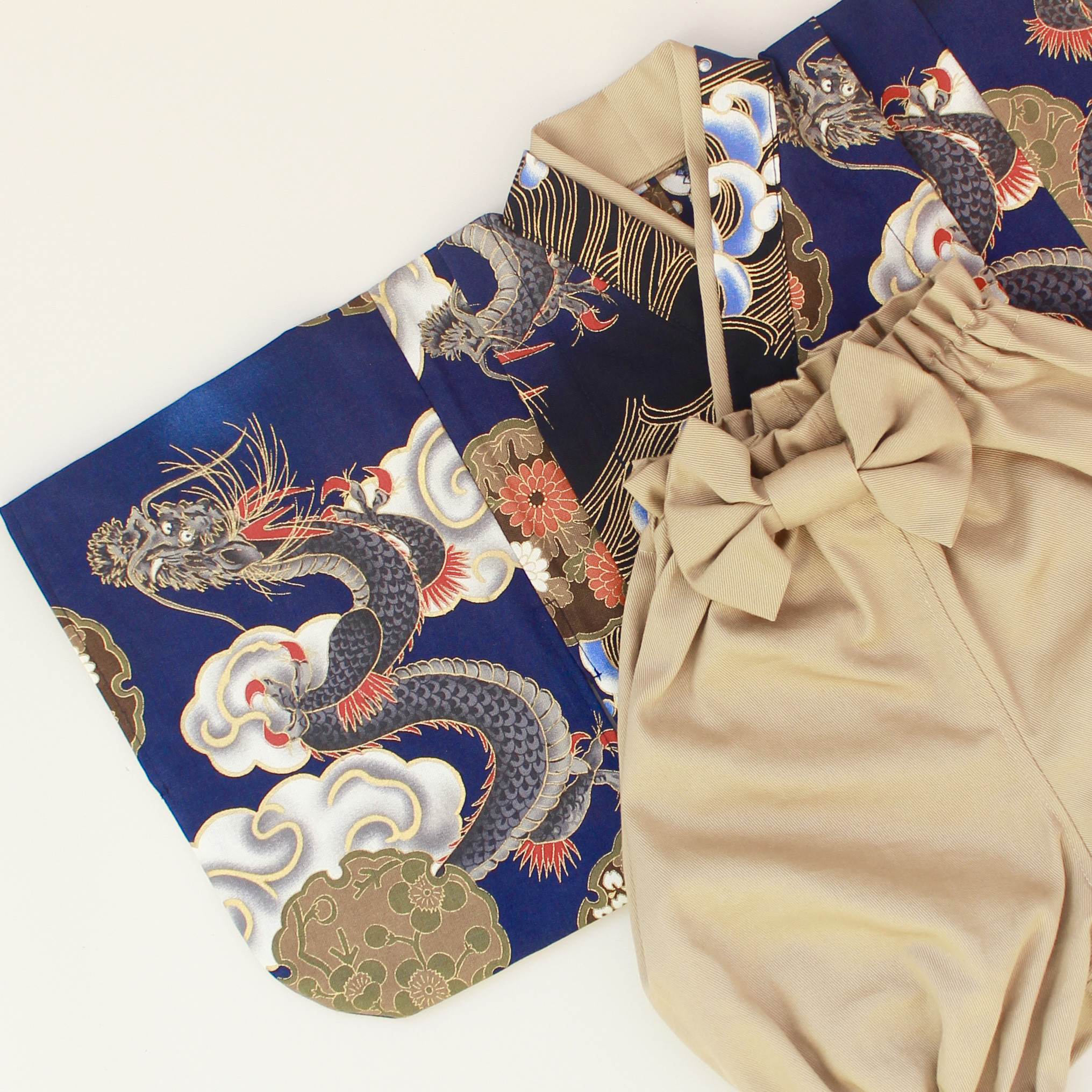 龍が昇る和柄ベビー袴｜お食い初め・初節句・記念撮影に セミオーダー対応