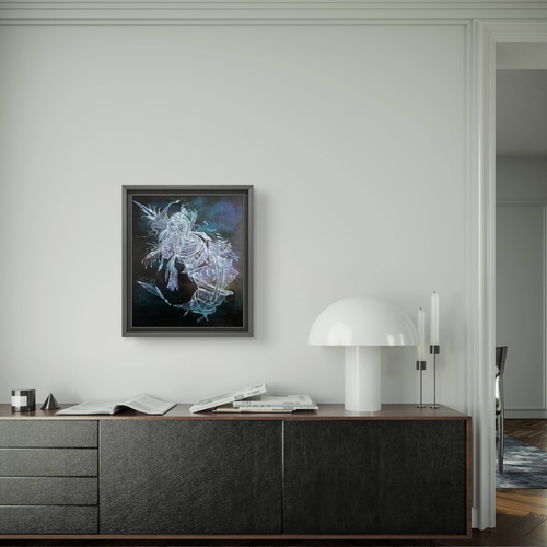 深海のdeus / モダン画 46×38㎝ F8 原画 キャンバス インテリア 現代