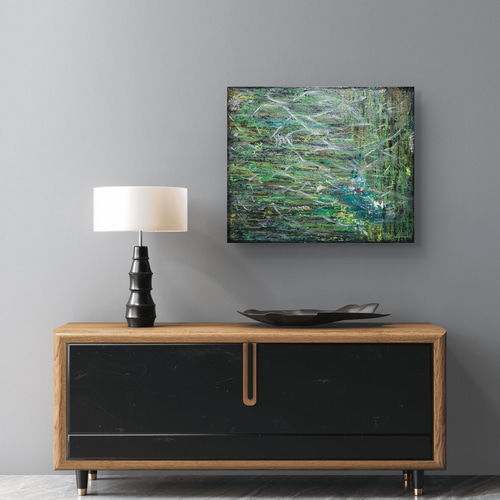 ループNo2.躍- 抽象画 46×38㎝ F8 原画1点のみ インテリア おしゃれ