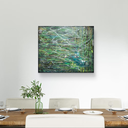 ループNo2.躍 / 抽象画 46×38㎝ F8 インテリア おしゃれ モダン ループNo2.躍- 抽象画 46×38㎝ F8 原画1点のみ インテリア