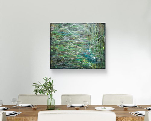 ループNo2.躍- 抽象画 46×38㎝ F8 原画1点のみ インテリア おしゃれ