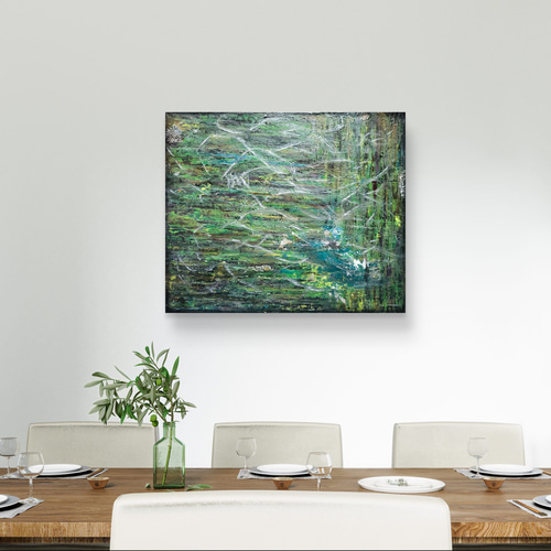 ループNo2.躍/ 抽象画 キャンバス 46×38㎝ F8 原画1点のみ モダン ループNo2.躍- 抽象画 46×38㎝ F8 原画1点のみ インテリア おしゃれ