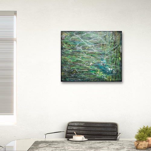 ループNo2.躍- 抽象画 46×38㎝ F8 原画1点のみ インテリア