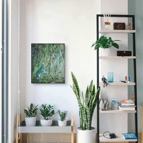 ループNo2.躍/ 抽象画 キャンバス 46×38㎝ F8 原画1点のみ モダン ループNo2.躍- 抽象画 46×38㎝ F8 原画1点のみ インテリア