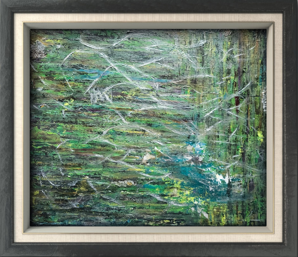 ループNo2.躍/ 抽象画 キャンバス 46×38㎝ F8 原画1点のみ モダン ループNo2.躍- 抽象画 46×38㎝ F8 原画1点のみ インテリア