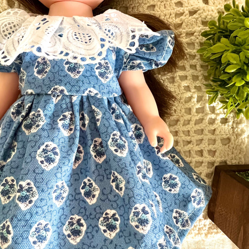 ソランちゃんのお洋服☆ フリル襟のブルーワンピース その他人形 mammy 
