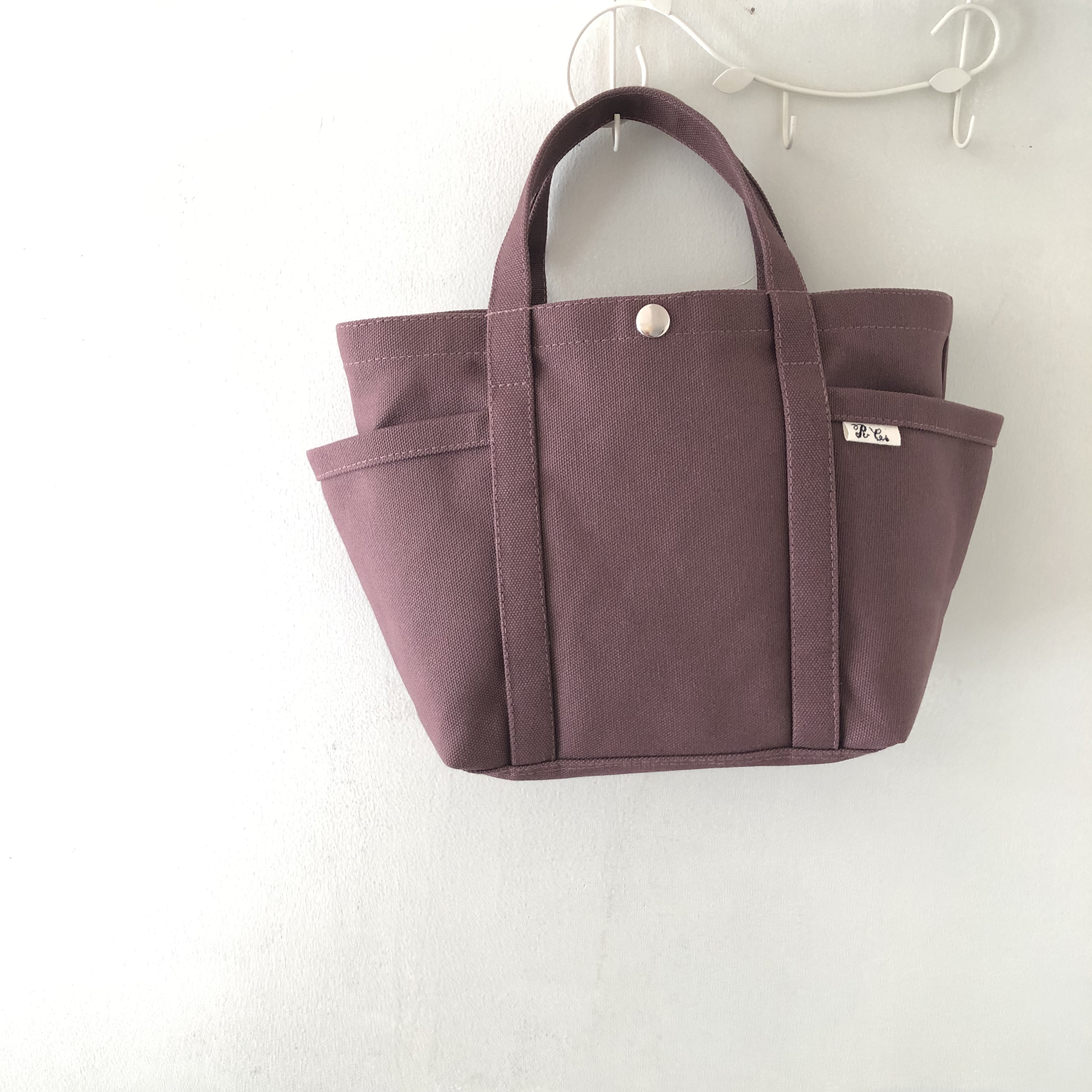 かわいい帆布トート Sサイズ〈あずき〉