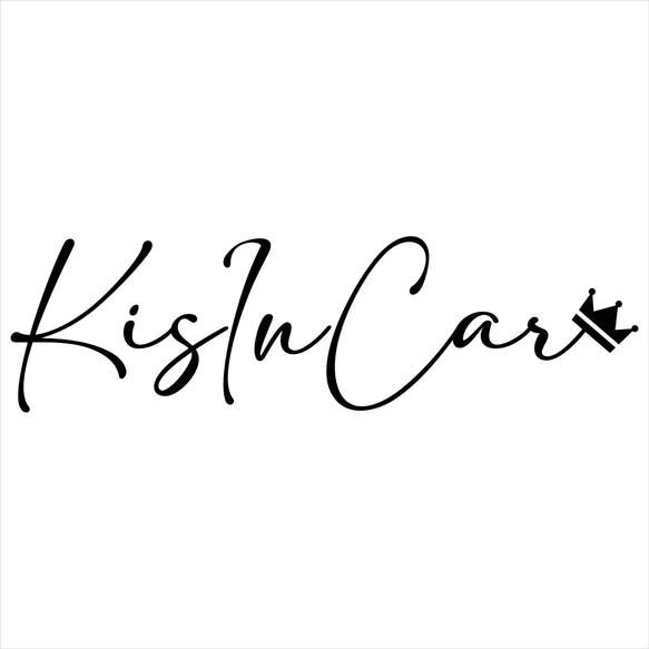 カッティングシート キッズインカー (simple) ステッカー KIDSINCAR 防犯 子供 お洒落 シール 1枚目の画像