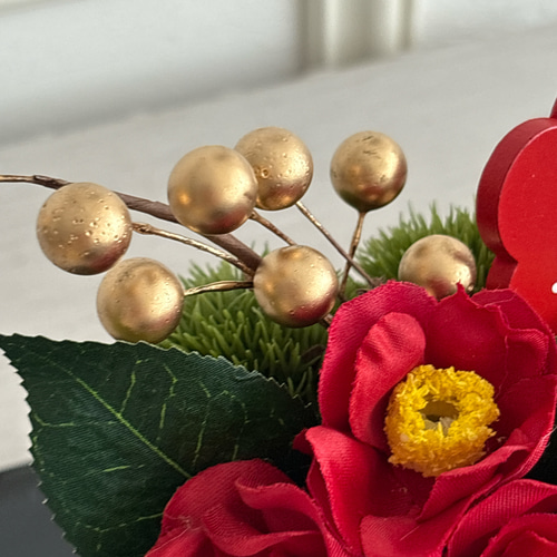 まだ間に合う！【3日で発送！】お正月ハンドメイド2026【迎春】椿