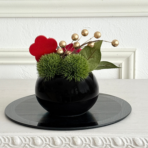 まだ間に合う！【3日で発送！】お正月ハンドメイド2026【迎春】椿