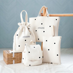 サイズオーダー可】電車柄キルティングレッスンバッグB【入園入学に