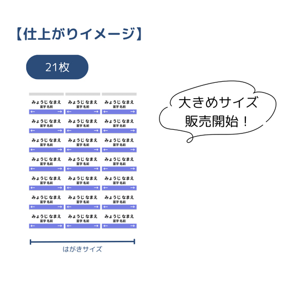 【ノンアイロン】駅名標お名前シール① 6枚目の画像