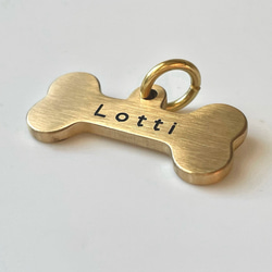 【名入れ・数字 文字入れ】真鍮製　dog tag 3枚目の画像