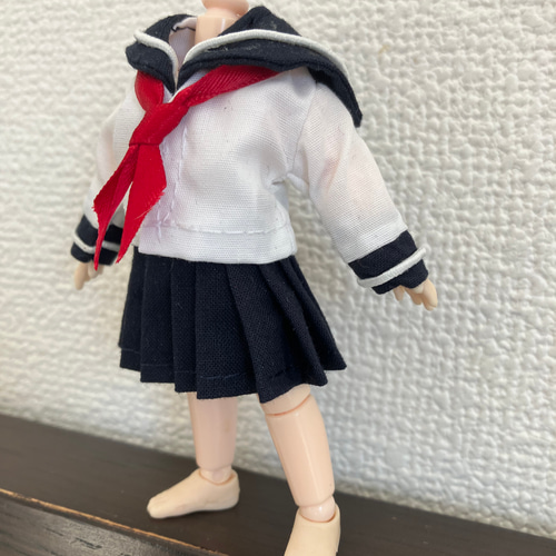 オビツ11 セーラー服3点セット 白ネイビーネイビー その他人形