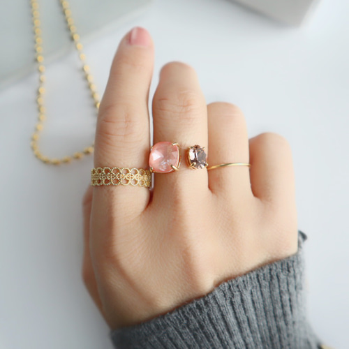 カラーが2種類選べる＞ 自分だけのカラーフォークリング 組み合わせ