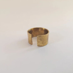 真鍮　太　リング　2way 槌目　ユニセックス　指輪　ギフト　 8枚目の画像