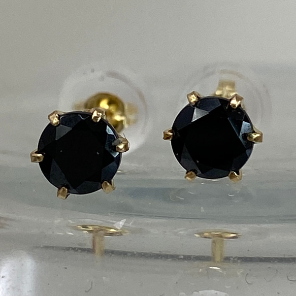 k18YG AU750 18金 天然ブラックダイヤモンド 0.7ct イエローゴールド 
