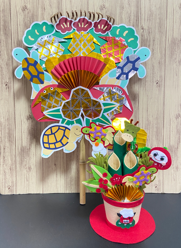 Yさまオーダー品】カメさんもりもり熊手・門松 その他置物  