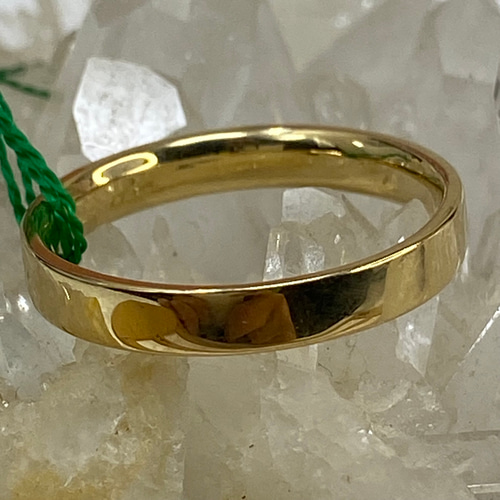 k18YG AU750 18金 フラット リング サイズ11号 指輪・リング 