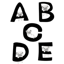 【名入れ】kid'sパーカー　パグパーカー　アルファベット　メッセージ　旅行　お出かけ　親子コーデ　リンクコーデ 7枚目の画像