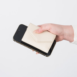 【刻印可】柔らかいシュリンクレザー仕上げの三つ折りミニ財布　ラフィネ　MH1242 8枚目の画像