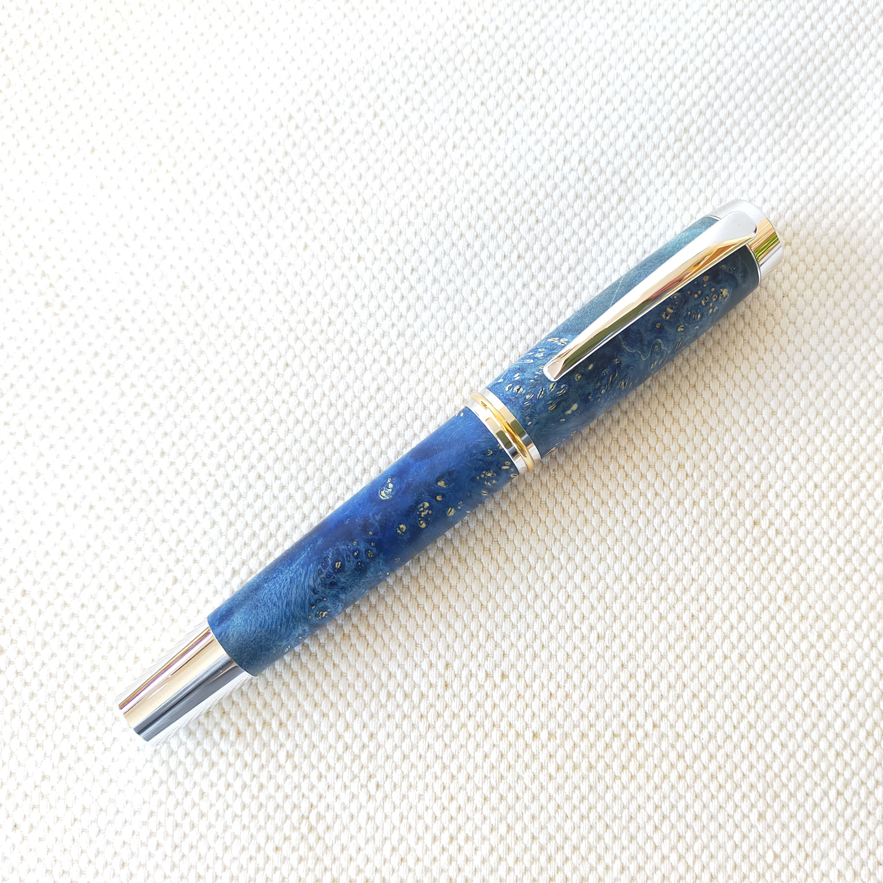 ボックスエルダー杢（染木）・万年筆　2312-01