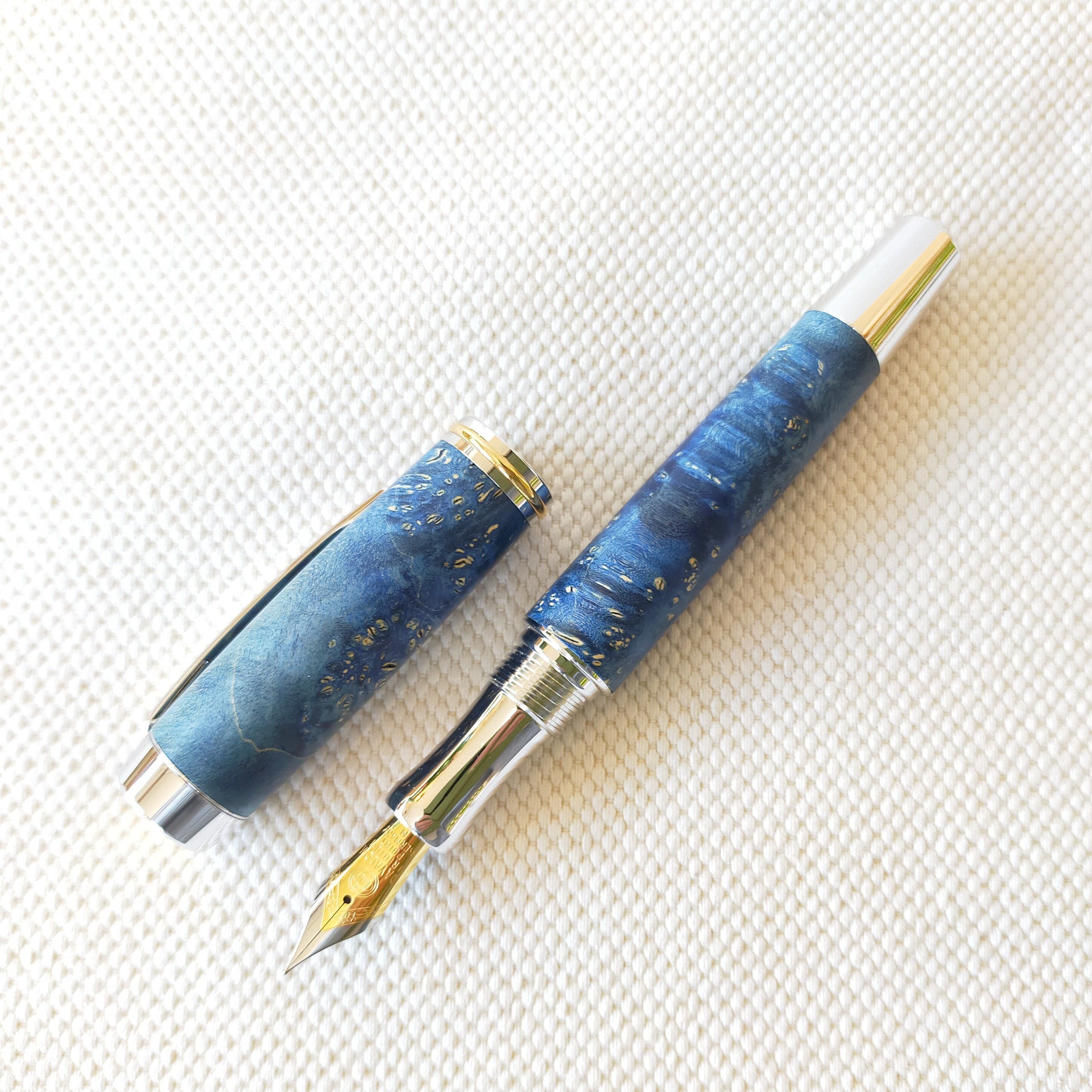 ボックスエルダー杢（染木）・万年筆　2312-01