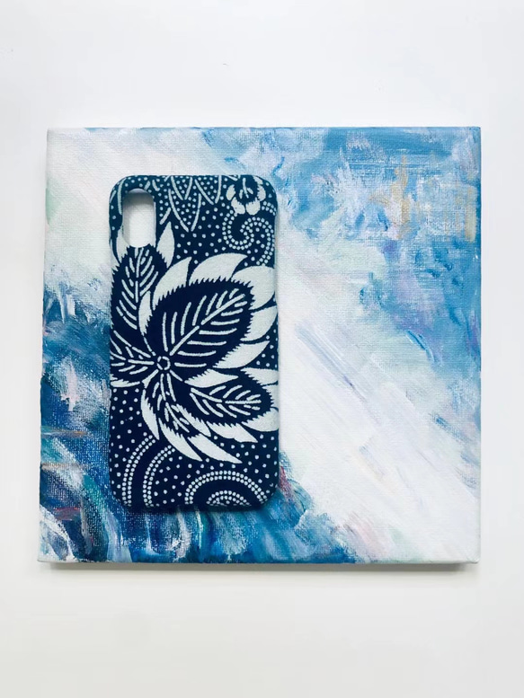 iPhoneケース  スマホケース iPhone15 14 13 12 全機種対応 古代の藍染め 草木染め 高級天然素材 10枚目の画像